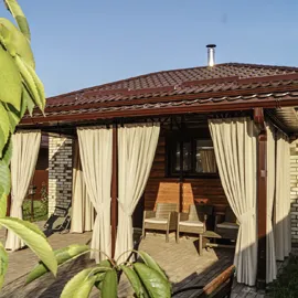 Текстильное оформление беседки