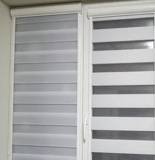 Пример рулонных штор день-ночь